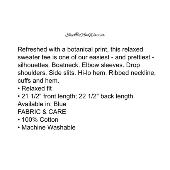 Ann Taylor NWT seaweed green & pale blue botanical print elbow sleeve sweater - Picture 8 of 9